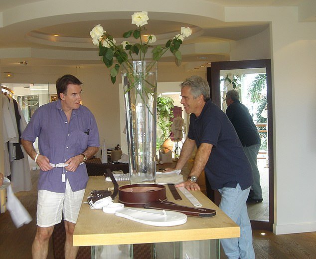Peter Mandelson shopping with Jeffrey Epstein on December 27 2005 in St. Barts